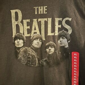 The Beatles 1965 American Tour Double Sided Men’s Black T- Shirt Size XL NWT